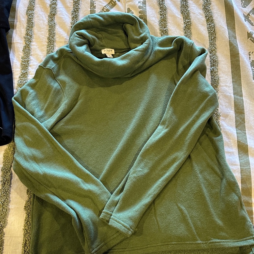J. Crew Factory Sage Green Cowl Neck Sweater
